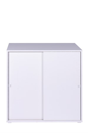 Skåp med skjutdörrar, vit